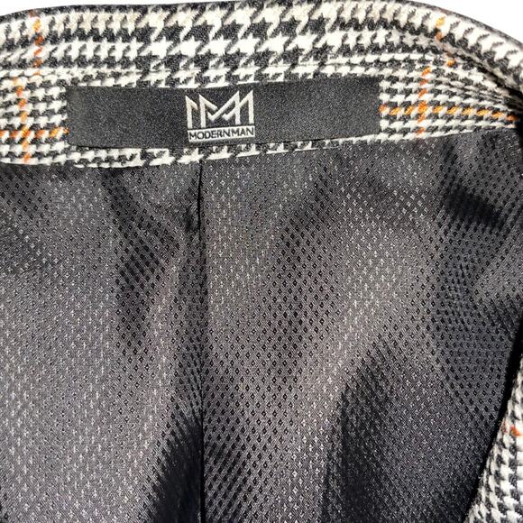 Modern Man Mens Hound Tooth Fairfax Blazer Size 42R Business Career Preppy - Picture 3 of 5